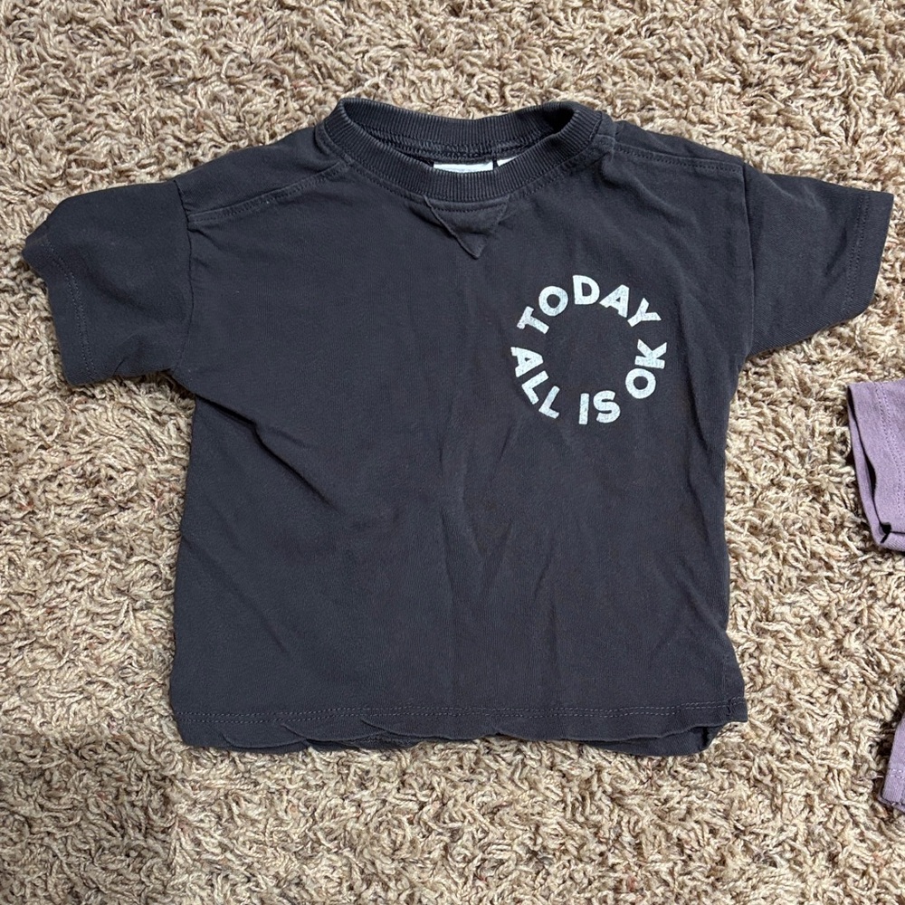 Zara Kids Charcoal Graphic Tee